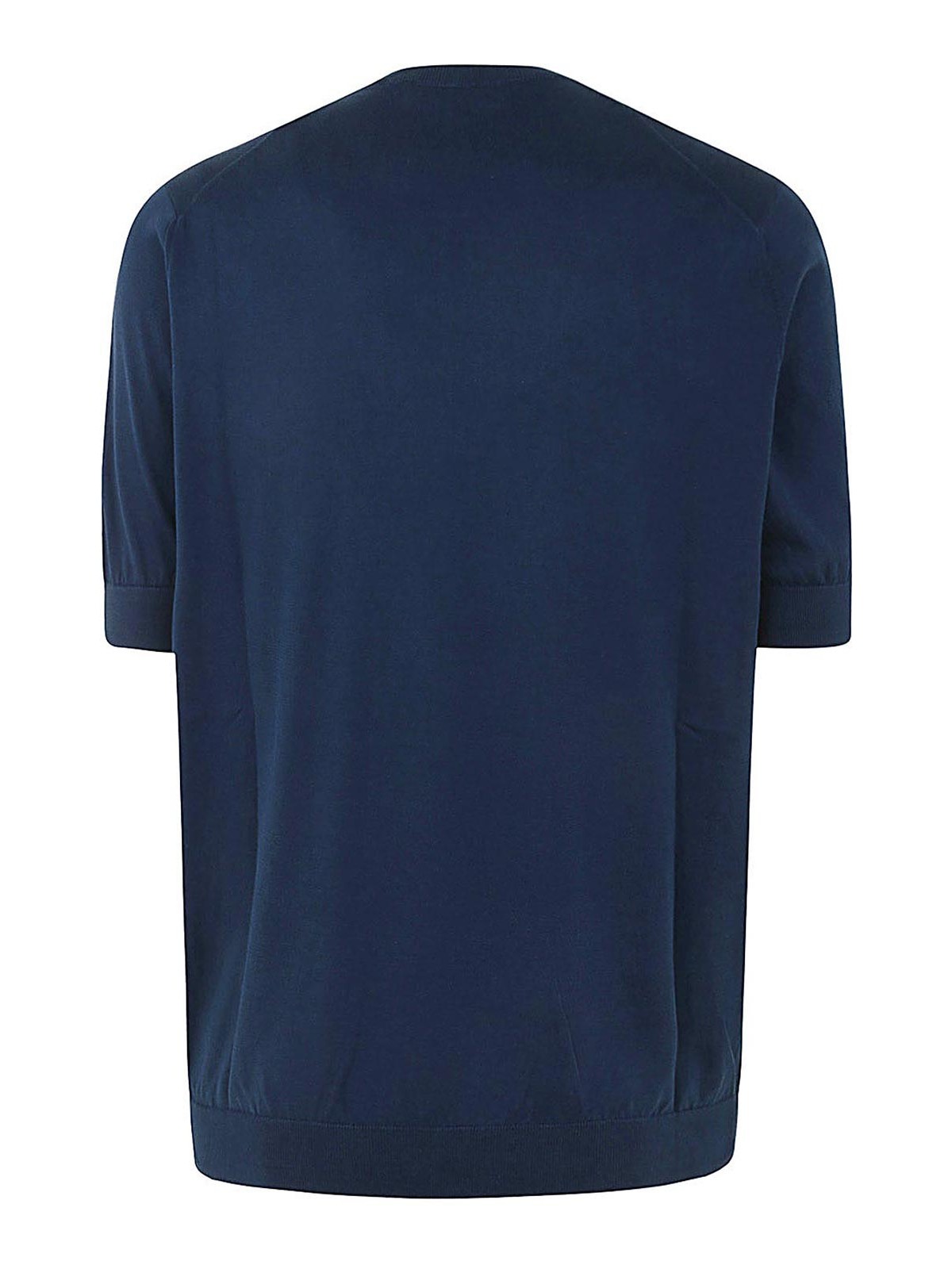 Shop Filippo De Laurentiis Short Sleeves Crew Neck Sweater In Blue