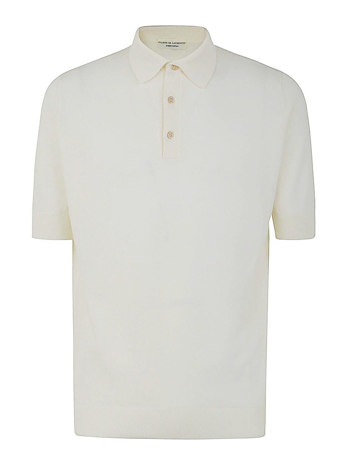 Shop Filippo De Laurentiis Short Sleeves Polo In White