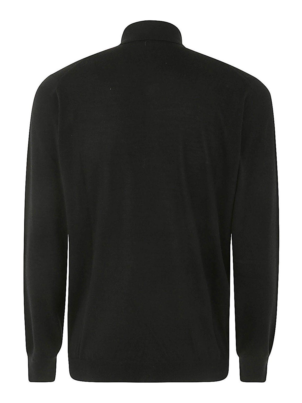 Shop Filippo De Laurentiis Long Sleeves Polo In Black