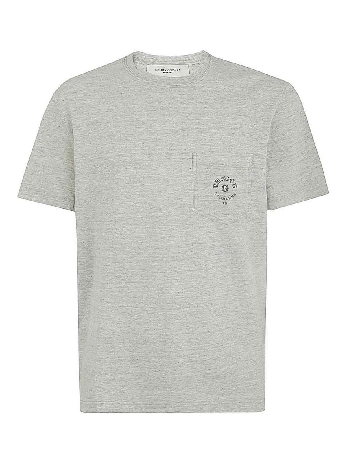 Shop Golden Goose Journey Short Sleeves T-shirt In Grey