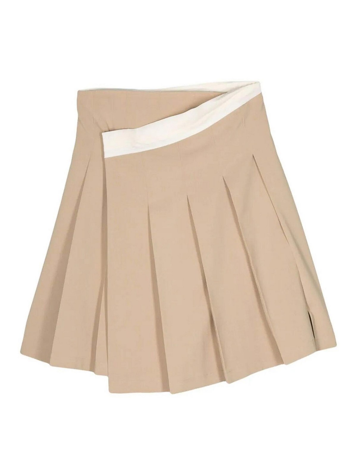 Shop Low Classic Pleated Midi Wrap Skirt In Brown