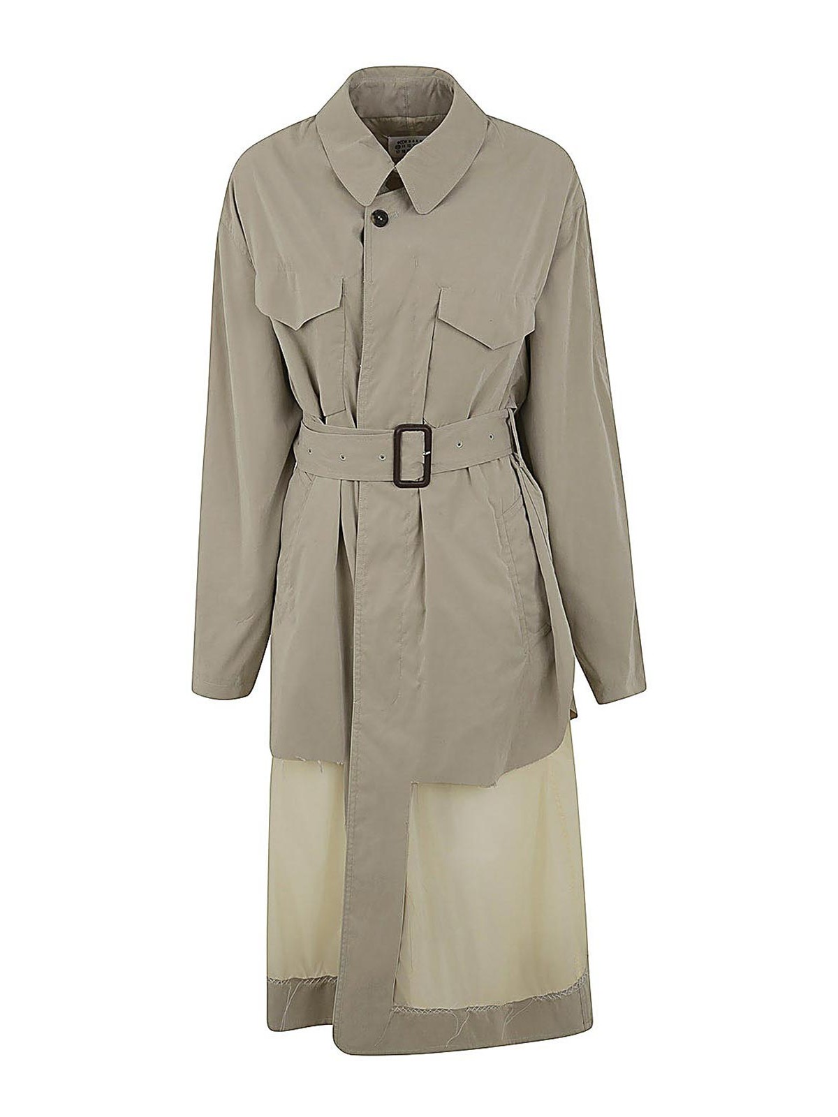 Shop Maison Margiela Trench Coat In Brown