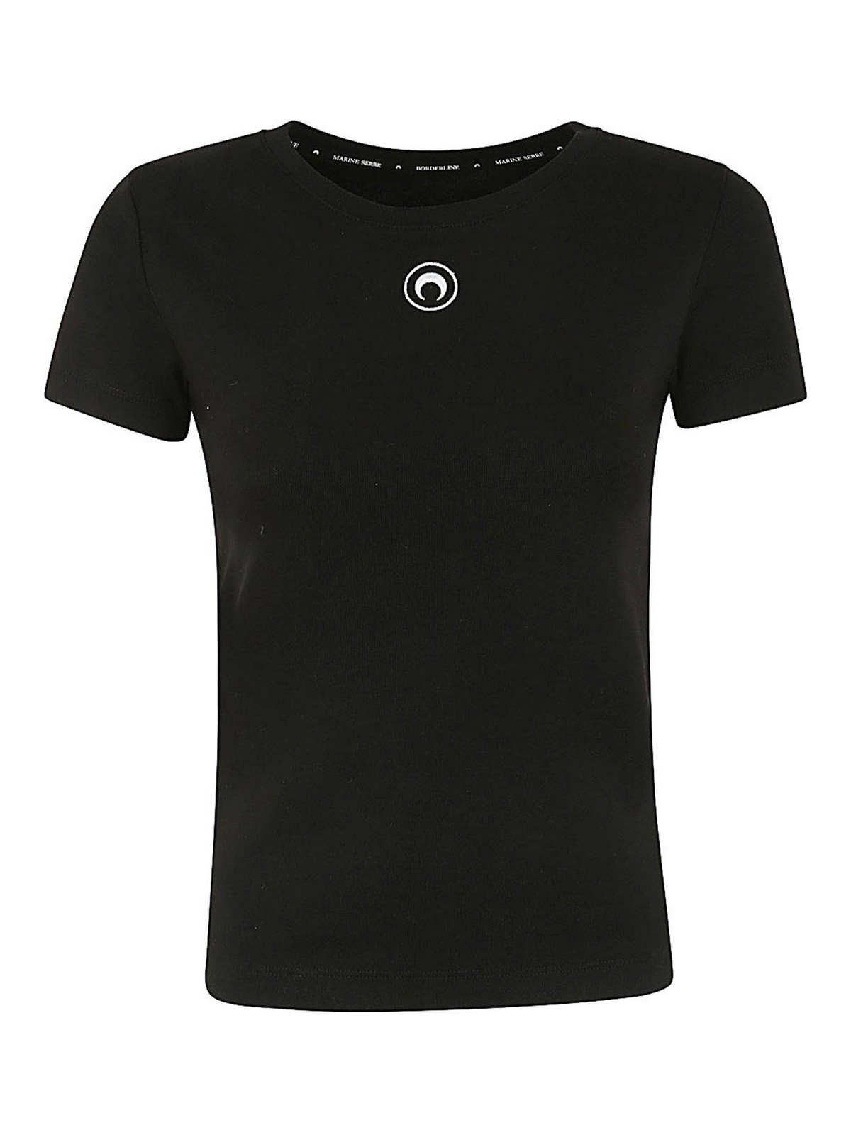 Marine Serre Organic Cotton T-shirt In Black