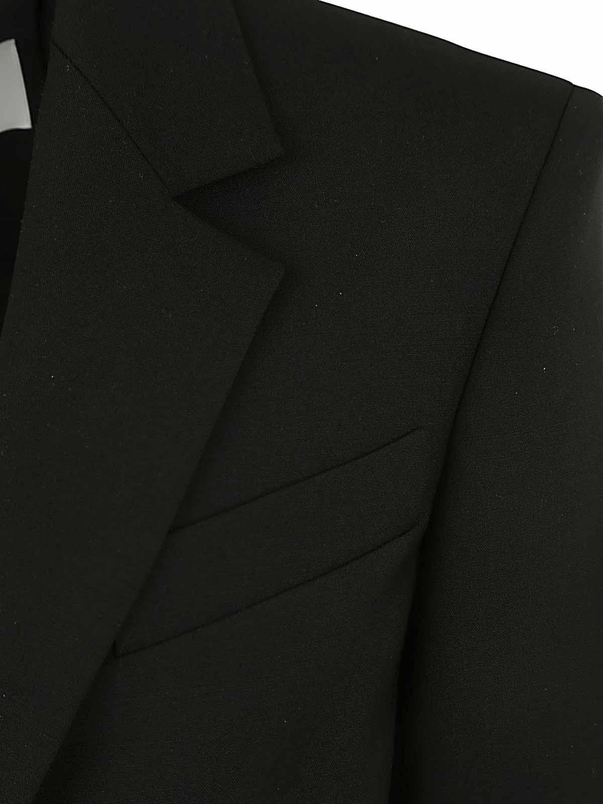 Shop Max Mara Pantera Short Sleeve Blazer In Black
