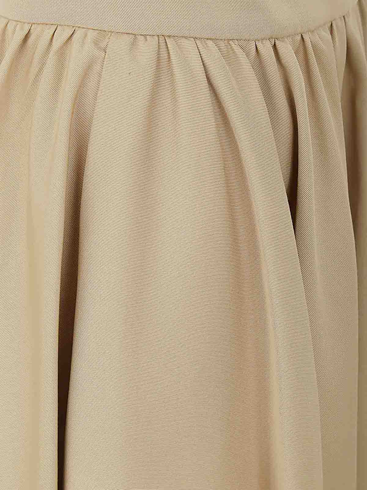 Shop Patou Maxi Cotton Skirt In Brown
