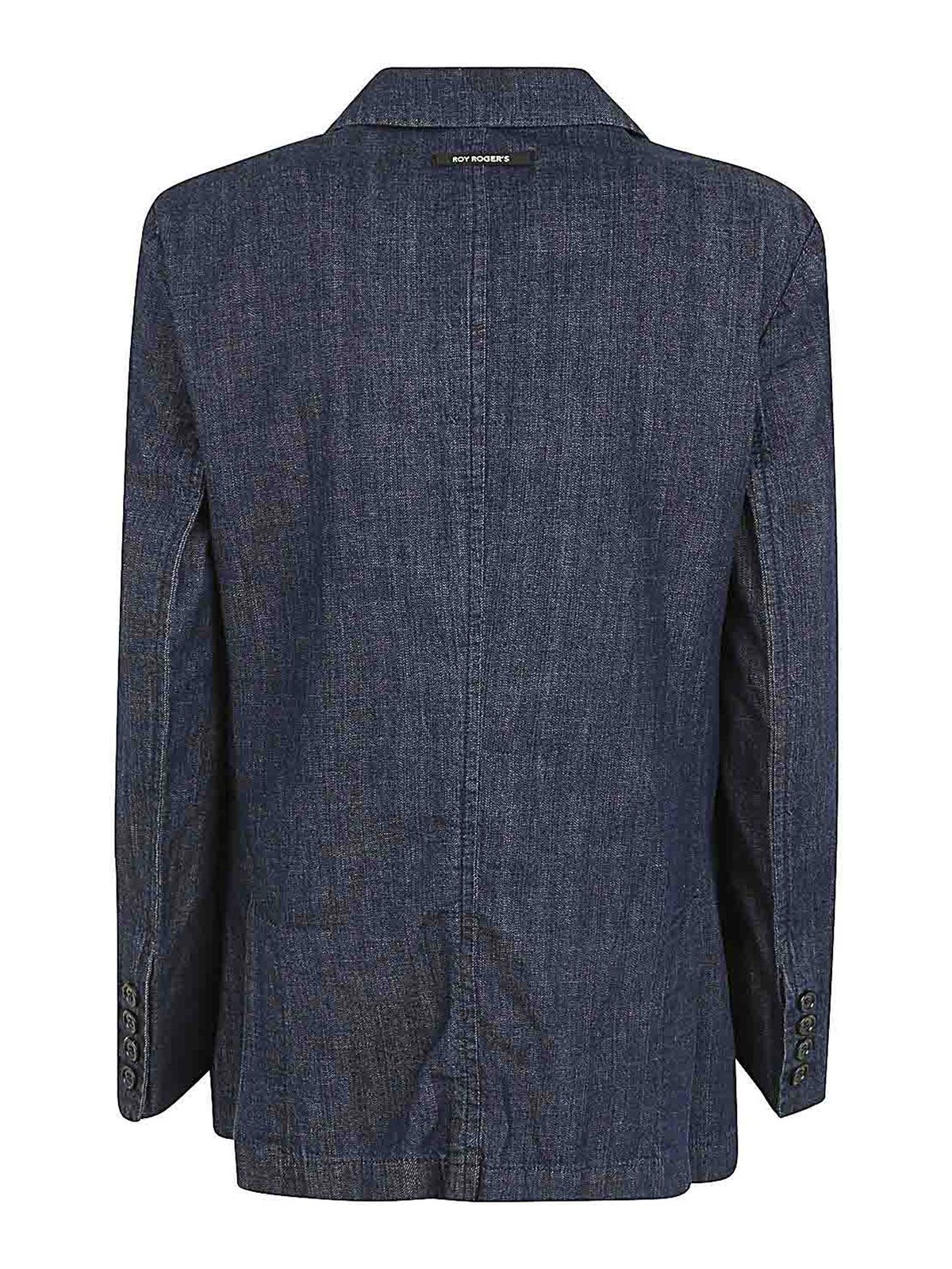 Shop Roy Rogers Double Breasted Blazer In Blue