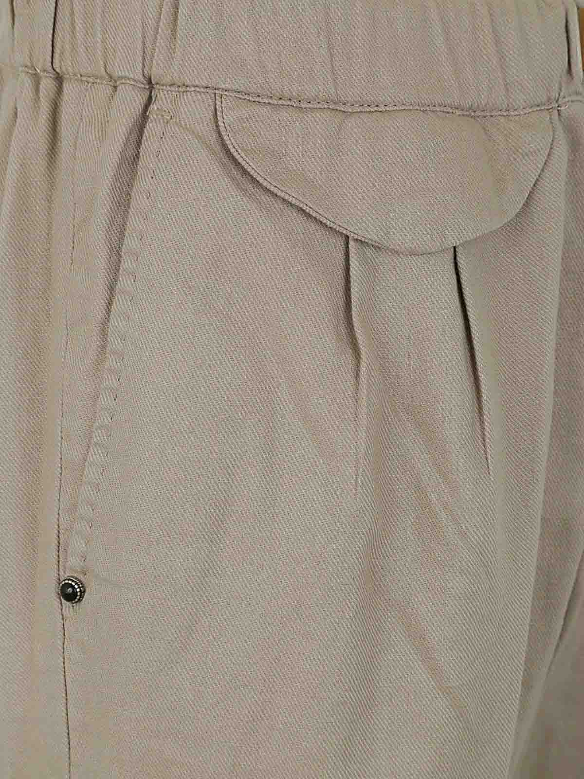 Shop White Sand Linen Pants In Brown