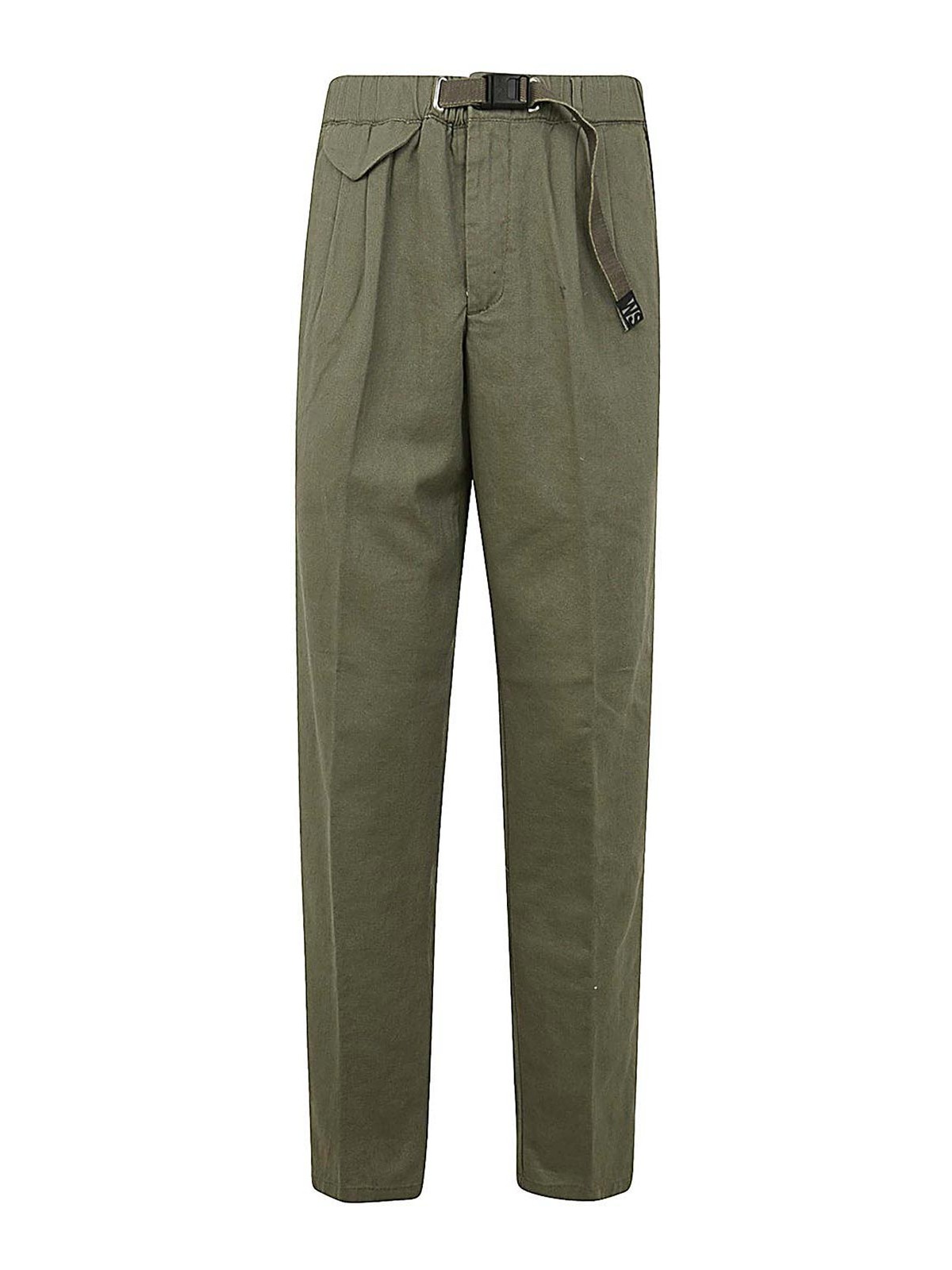 Shop White Sand Linen Pants In Green
