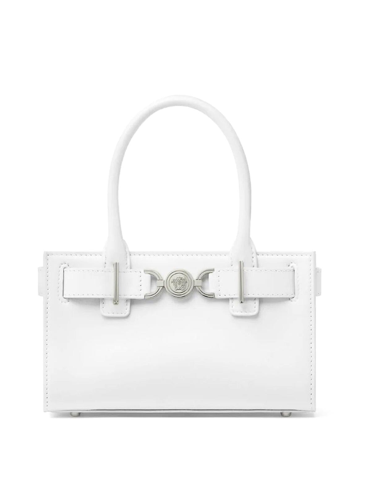Shop Versace Small Tote In White