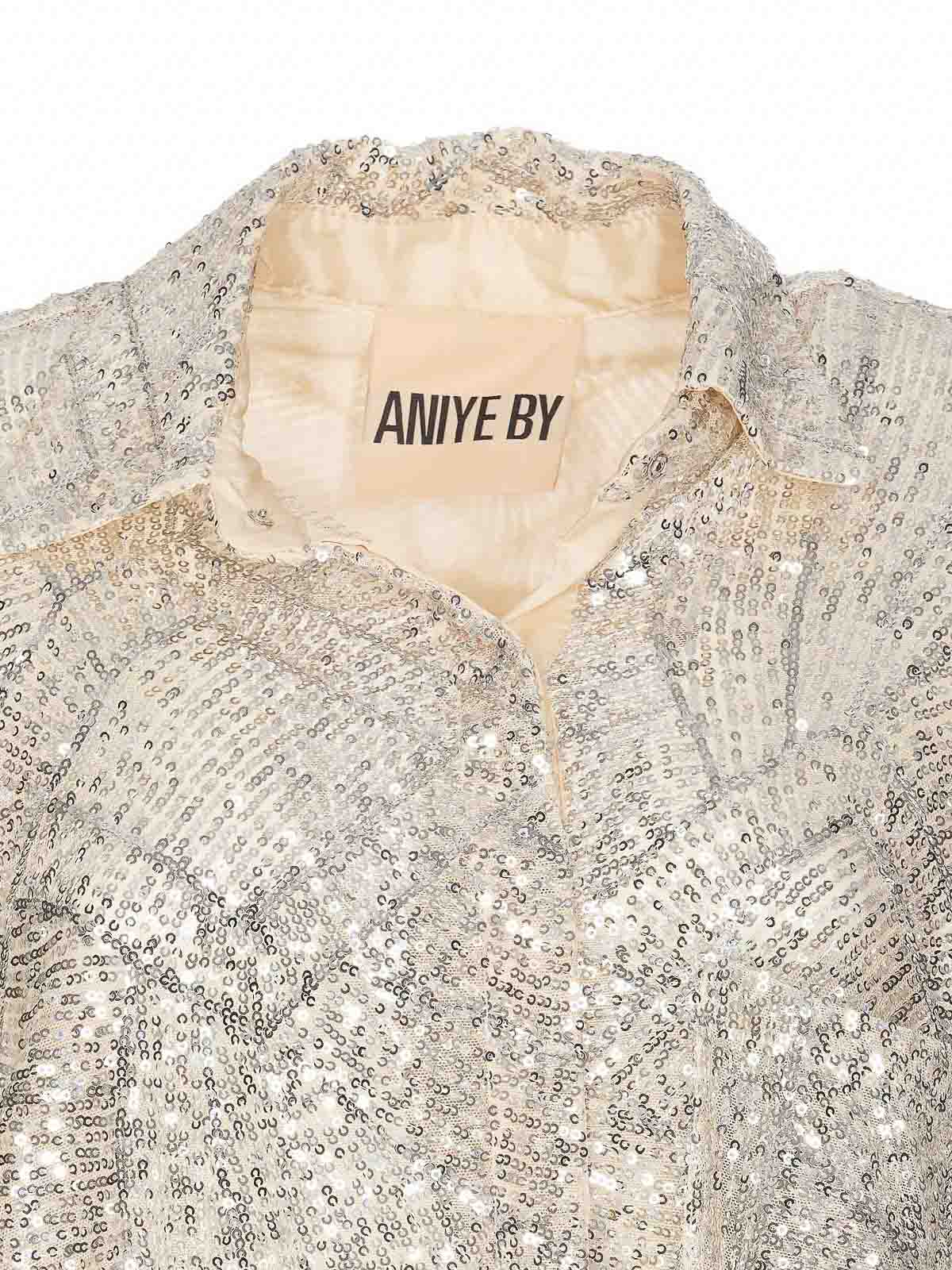 Shop Aniye By Champagne Tracy Shirt Frontal Buttons In Silver