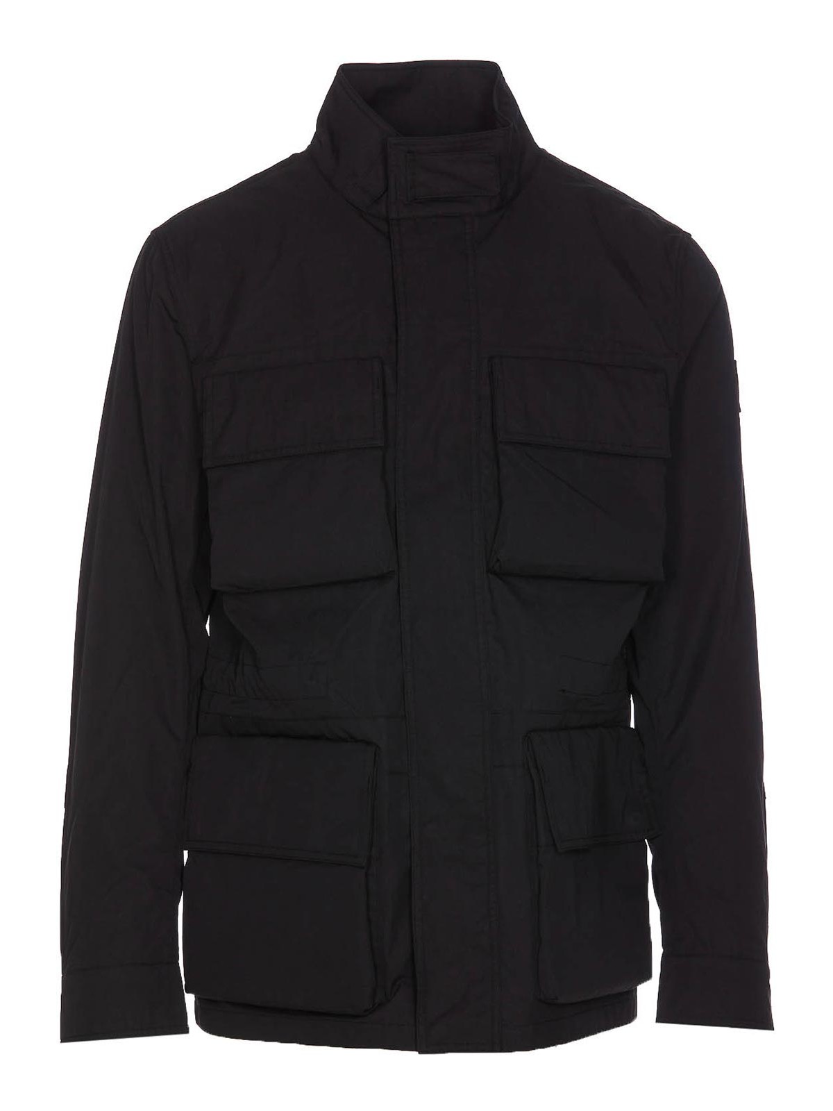 Belstaff Black Sprint Jacket With Zip And Buttons