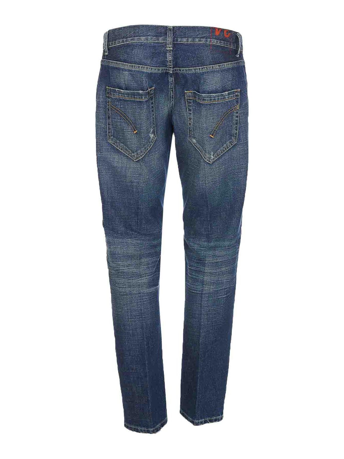 Shop Dondup Blue Mius Jeans Button Straight Fit
