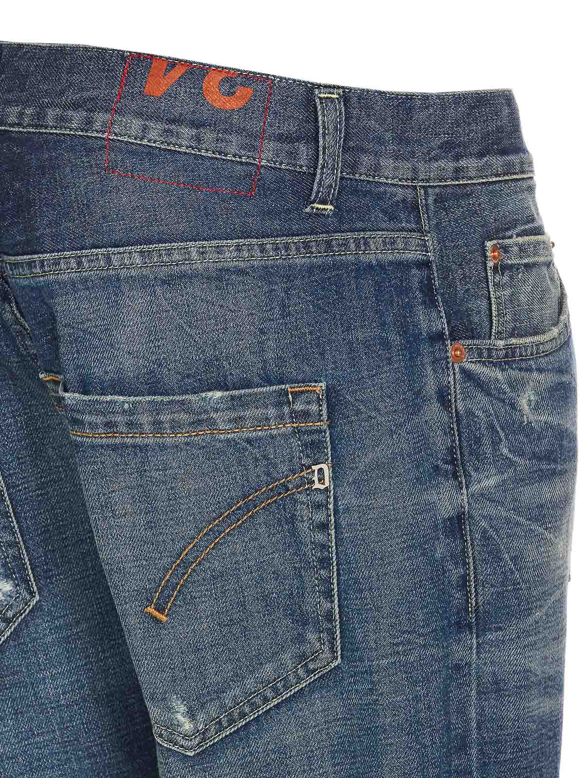 Shop Dondup Blue Mius Jeans Button Straight Fit