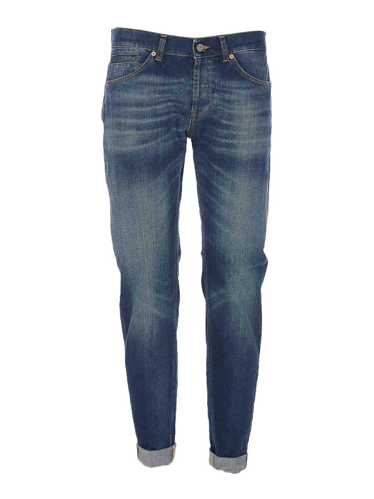 Dondup Blue George Jeans Button Straight Fit