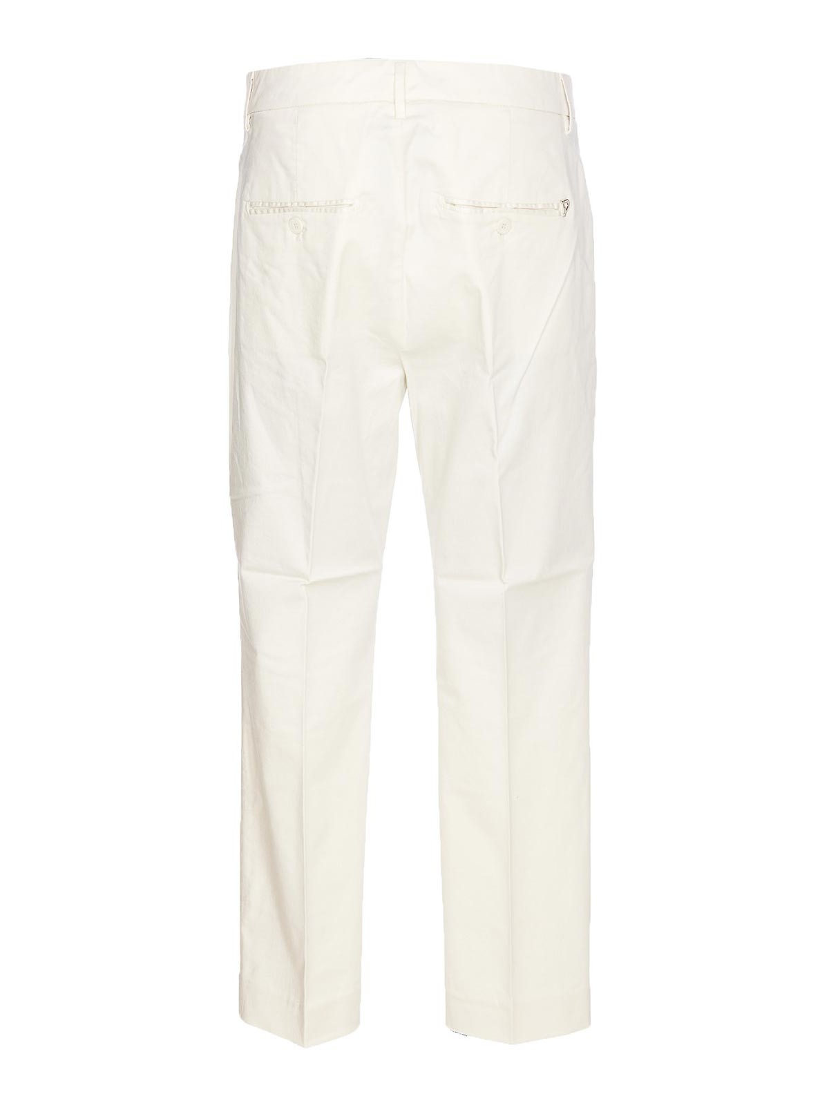 Shop Dondup Light Beige Nima Pants Zip And Hook In White