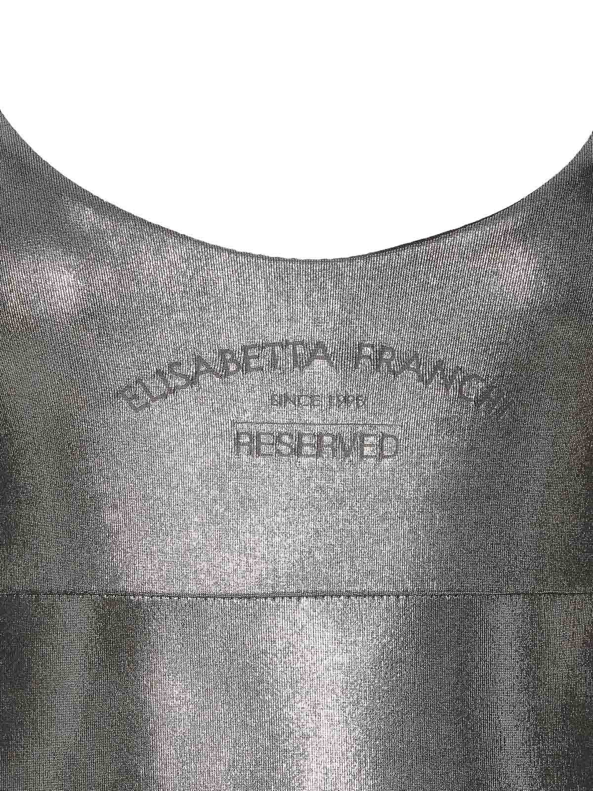 Shop Elisabetta Franchi Logo Body Button Logo Adjustable Strap In Silver