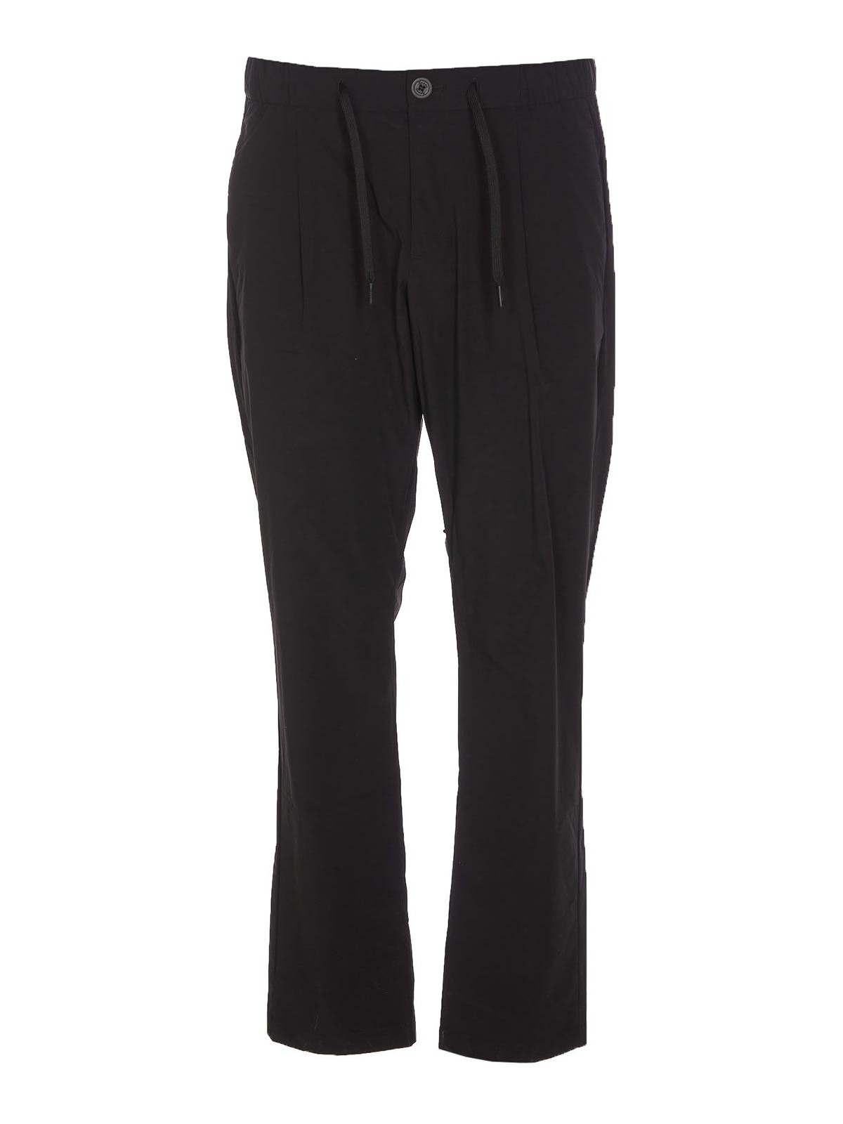 Herno Black Trousers Effect Elasticized