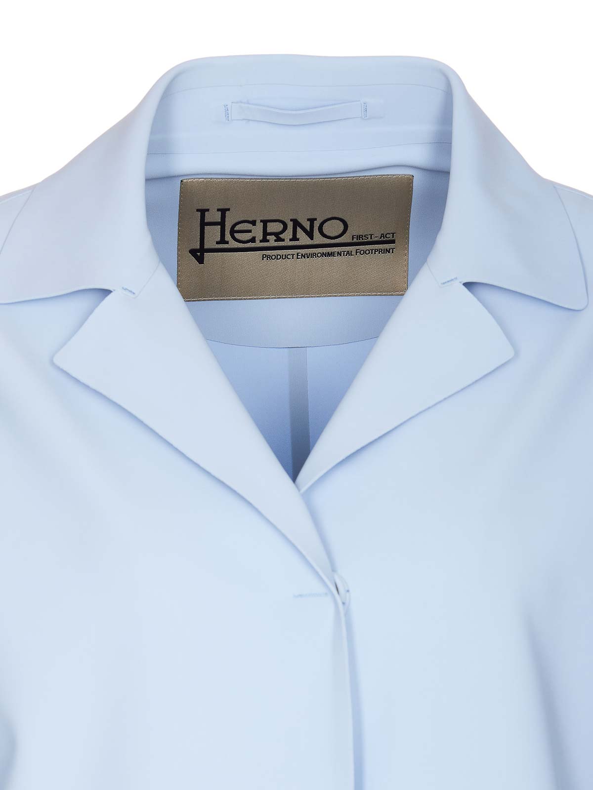 Shop Herno Delon And Monogram Coat In Blue