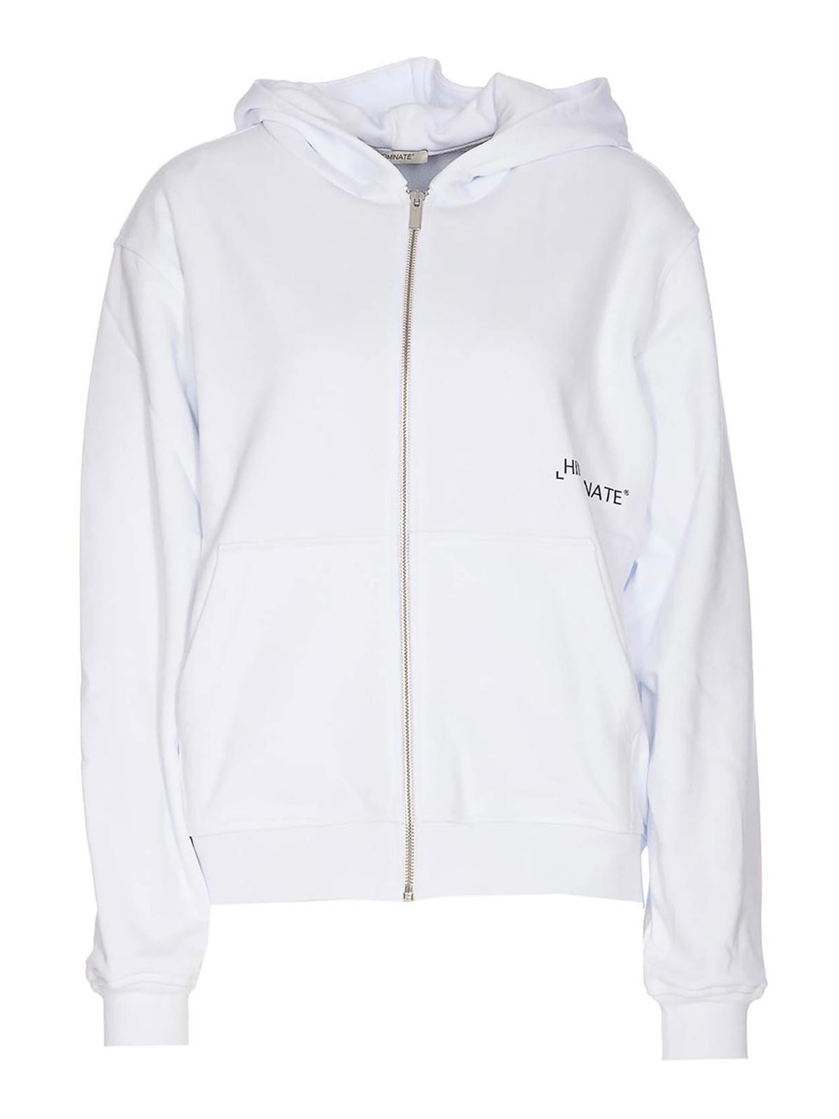 Shop Hinnominate Zipped Sweatshirt In White