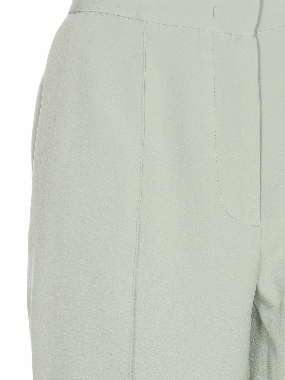 Shop Hinnominate Green Trousers Zip Hook Lateral Pockets