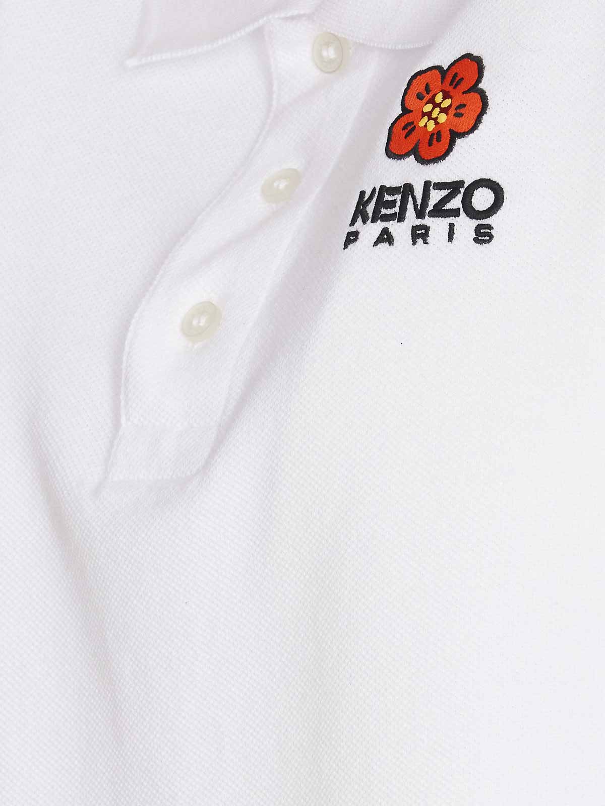 Shop Kenzo Polo - Blanco In White