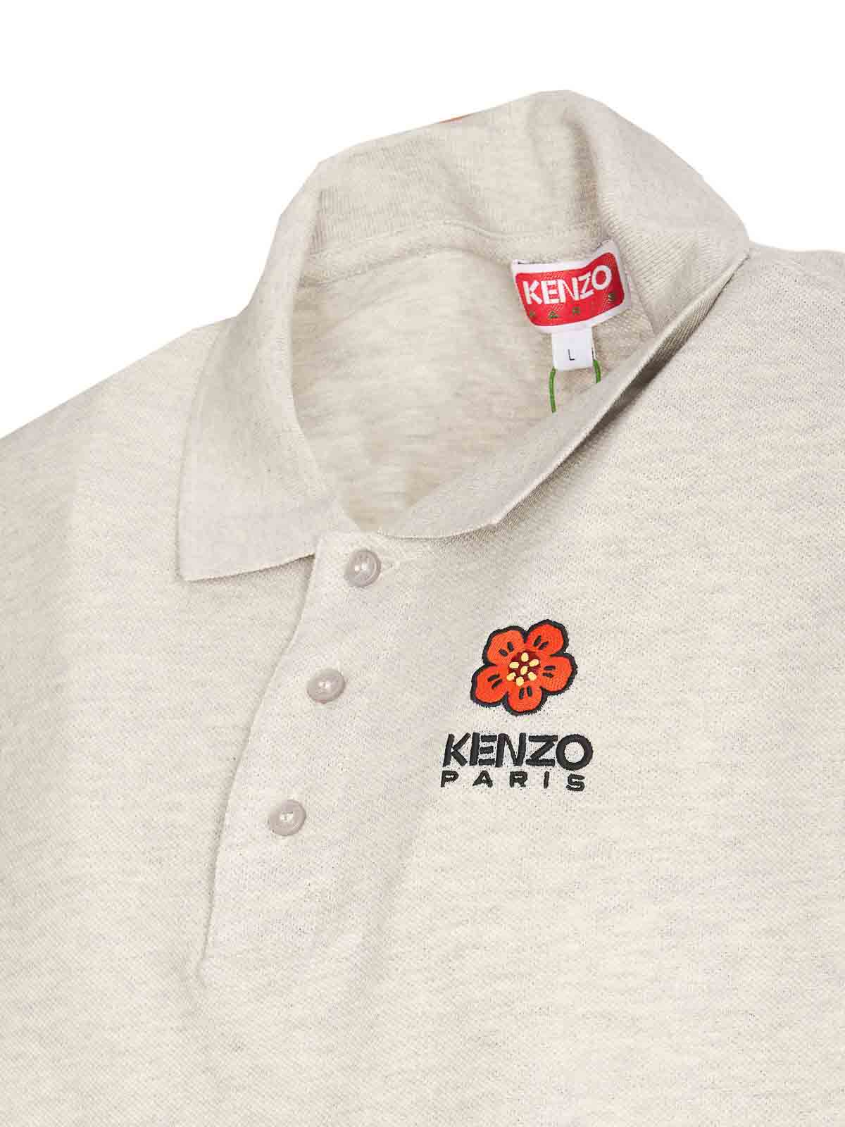 Shop Kenzo Polo - Gris In Grey