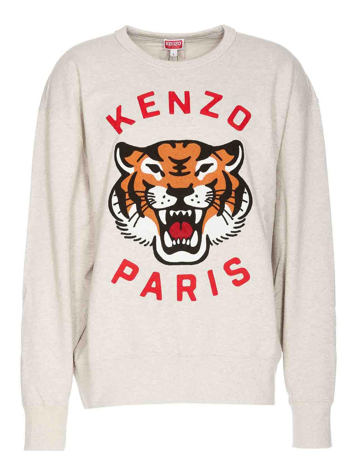 Shop Kenzo Lucky Tiger Oversize Sweatshirt In Grey