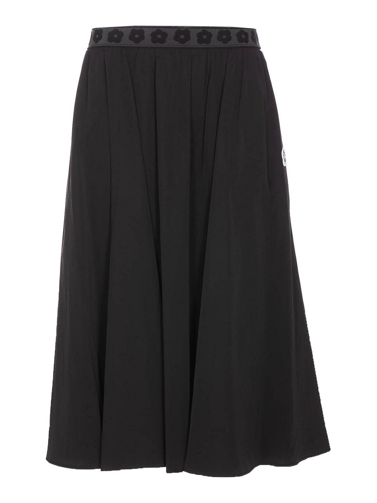 Kenzo Boke 2.0 Logo Jacquard Midi Skirt In Black
