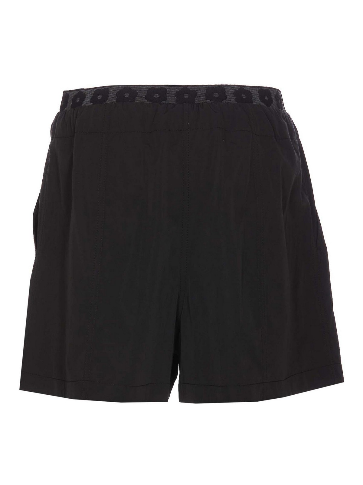 Shop Kenzo Black Boke Shorts With Embroidered Patch
