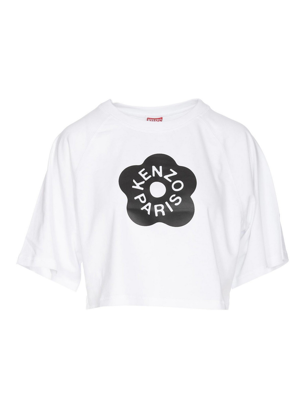 Kenzo Boke 20 Cropped T-shirt In White