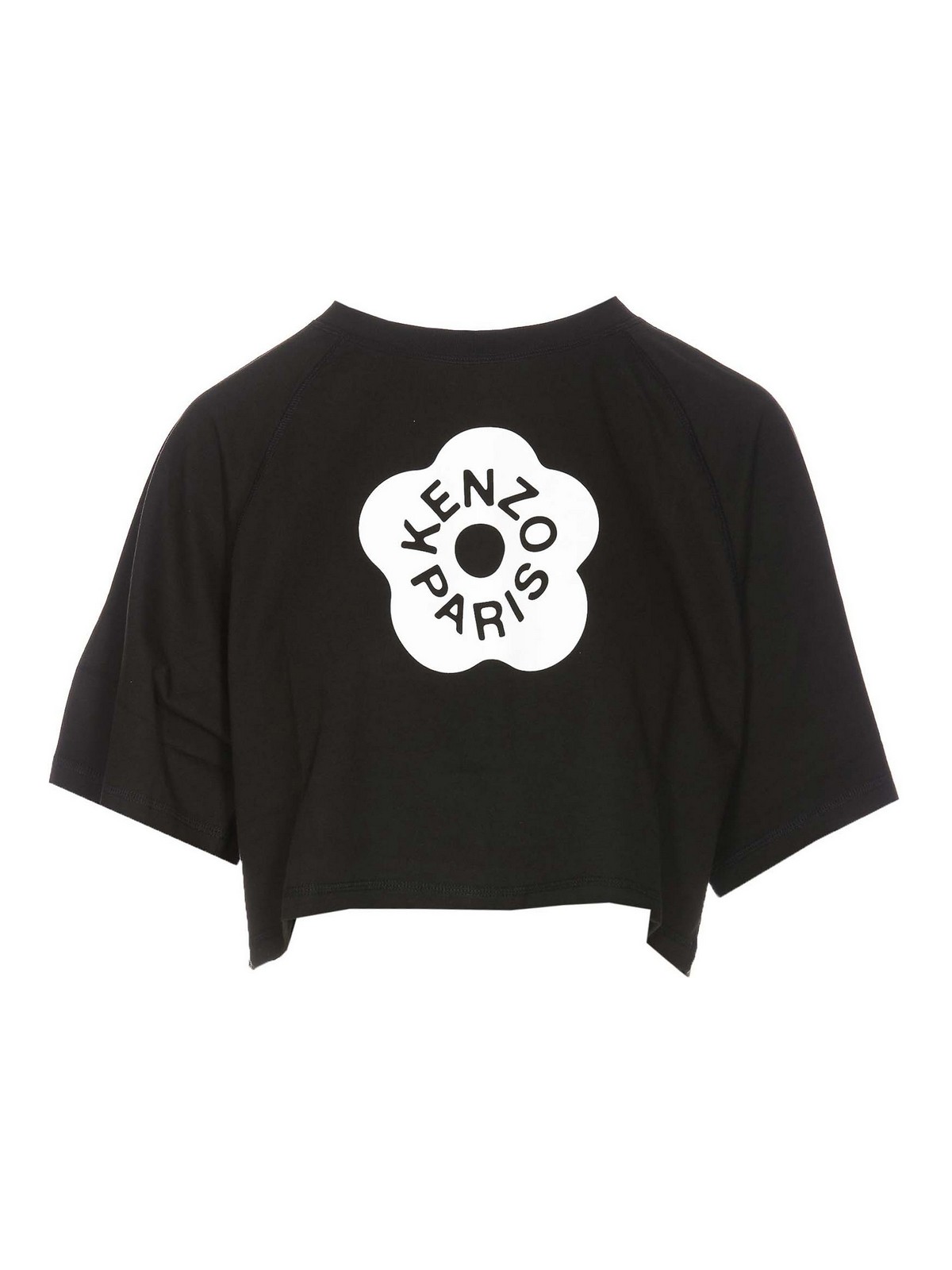 Kenzo Boke 20 Cropped T-shirt In Black