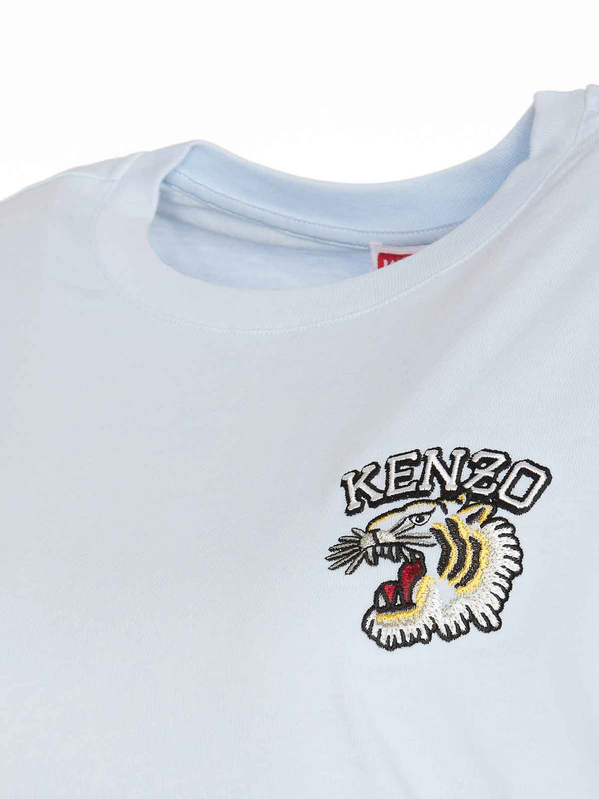 Shop Kenzo Tiger Varsity Classic T-shirt In Blue