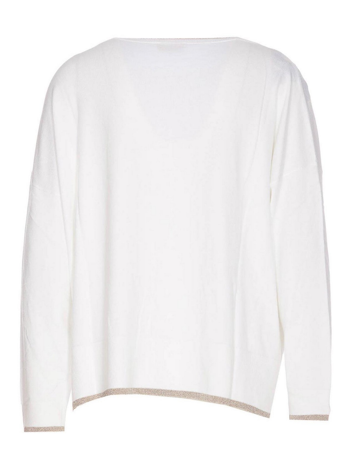 Shop Liu •jo Suéter Cuello Redondo - Blanco In White