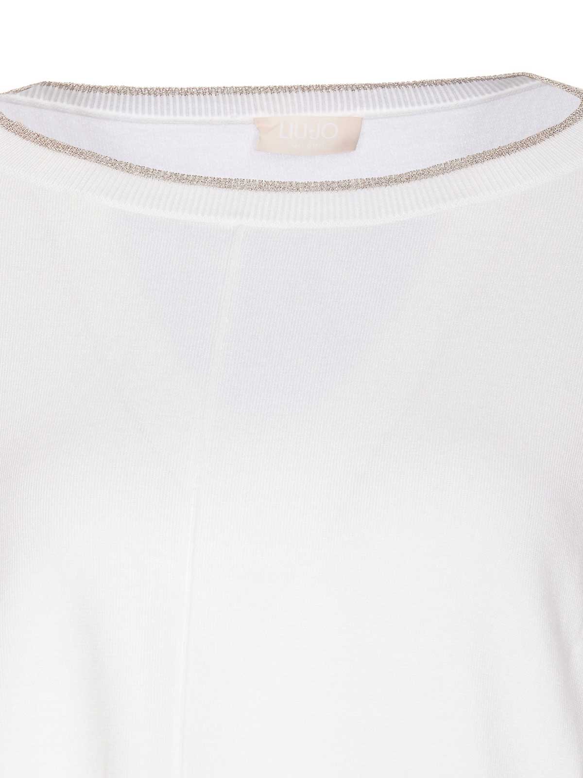 Shop Liu •jo Suéter Cuello Redondo - Blanco In White