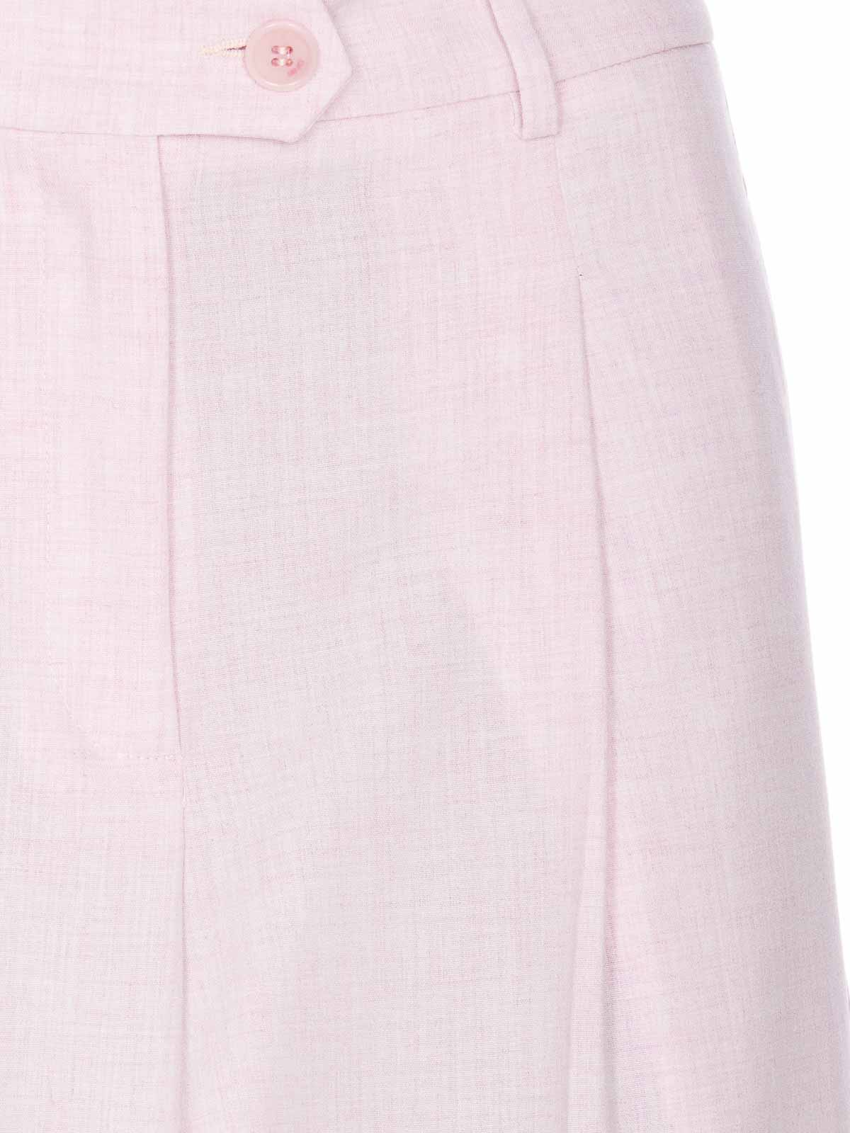 Shop Liu •jo Pink Trousers Frontal Zip In Nude & Neutrals