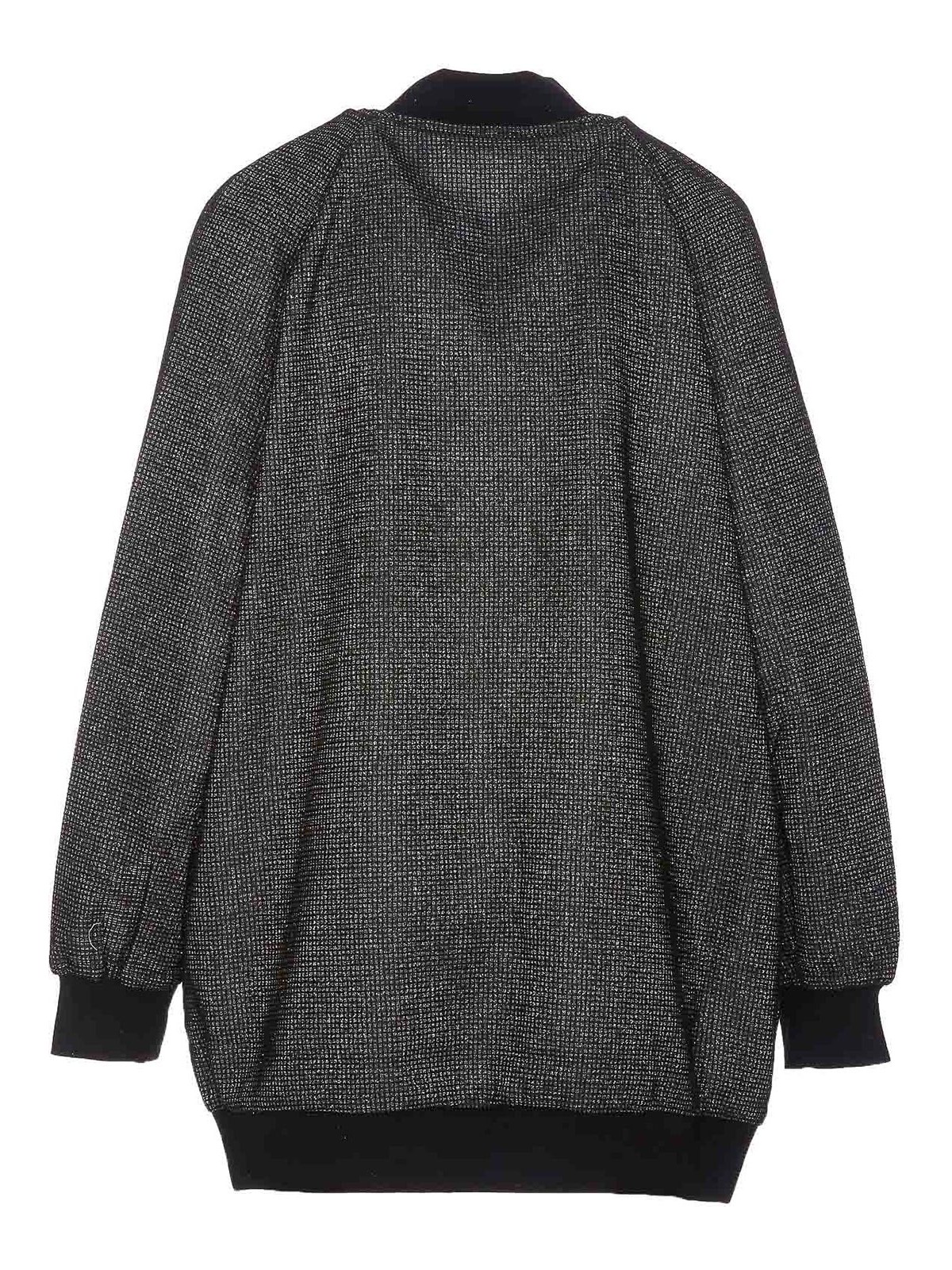 Shop Liu •jo Black Jacket With Zip Frontal Zip
