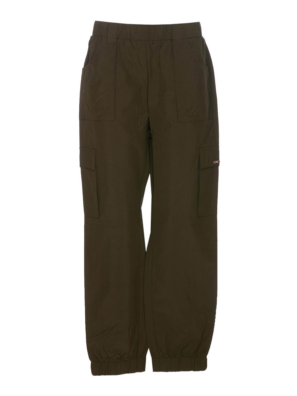 Shop Liu •jo Military Green Navetta Pants Elasticized