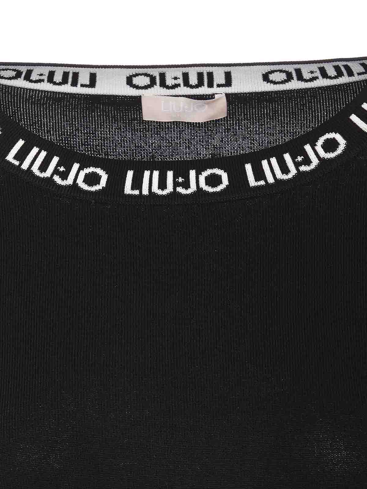 Shop Liu •jo Logo Black Sweater Crewneck