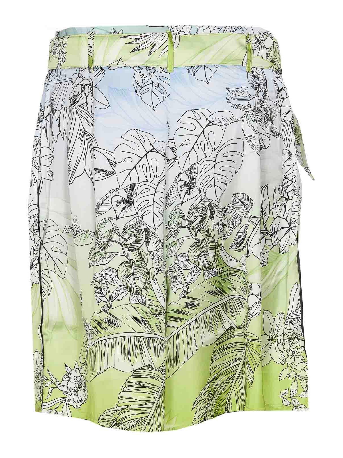 Shop Liu •jo Multicolor Shorts Belt Zip In Multicolour