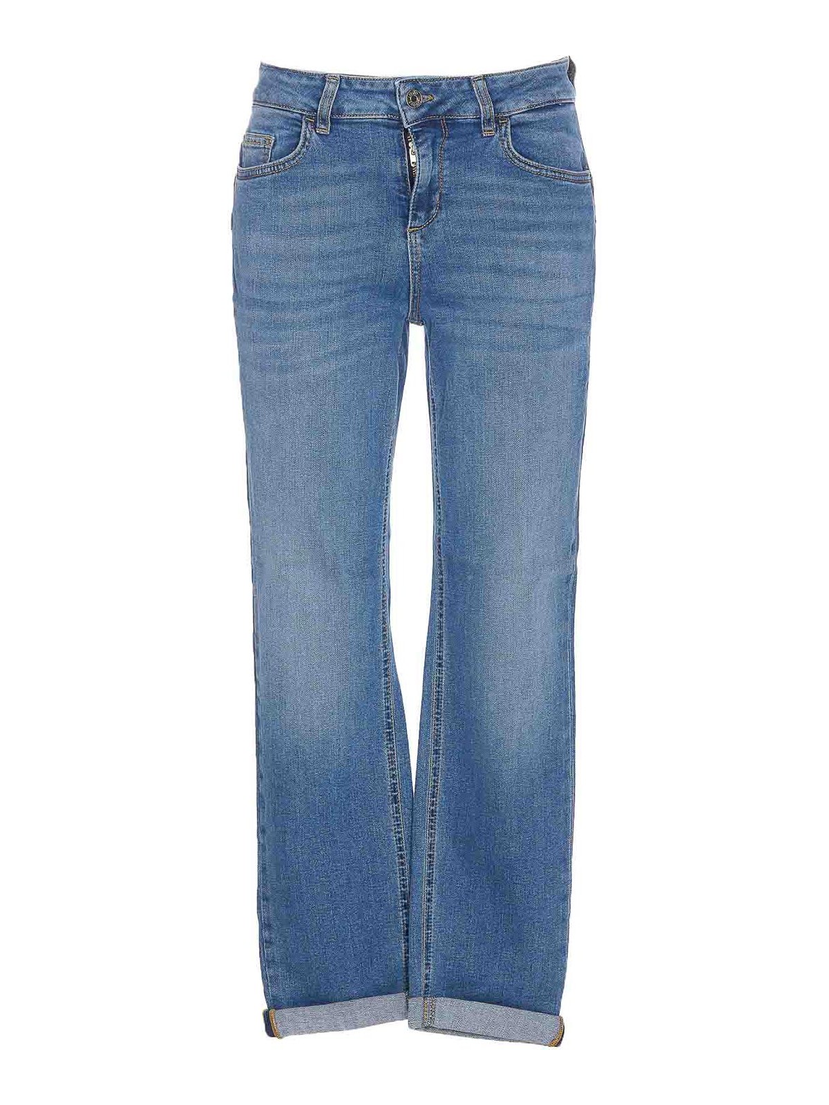 Shop Liu •jo Parfait Monroe Jeans In Blue