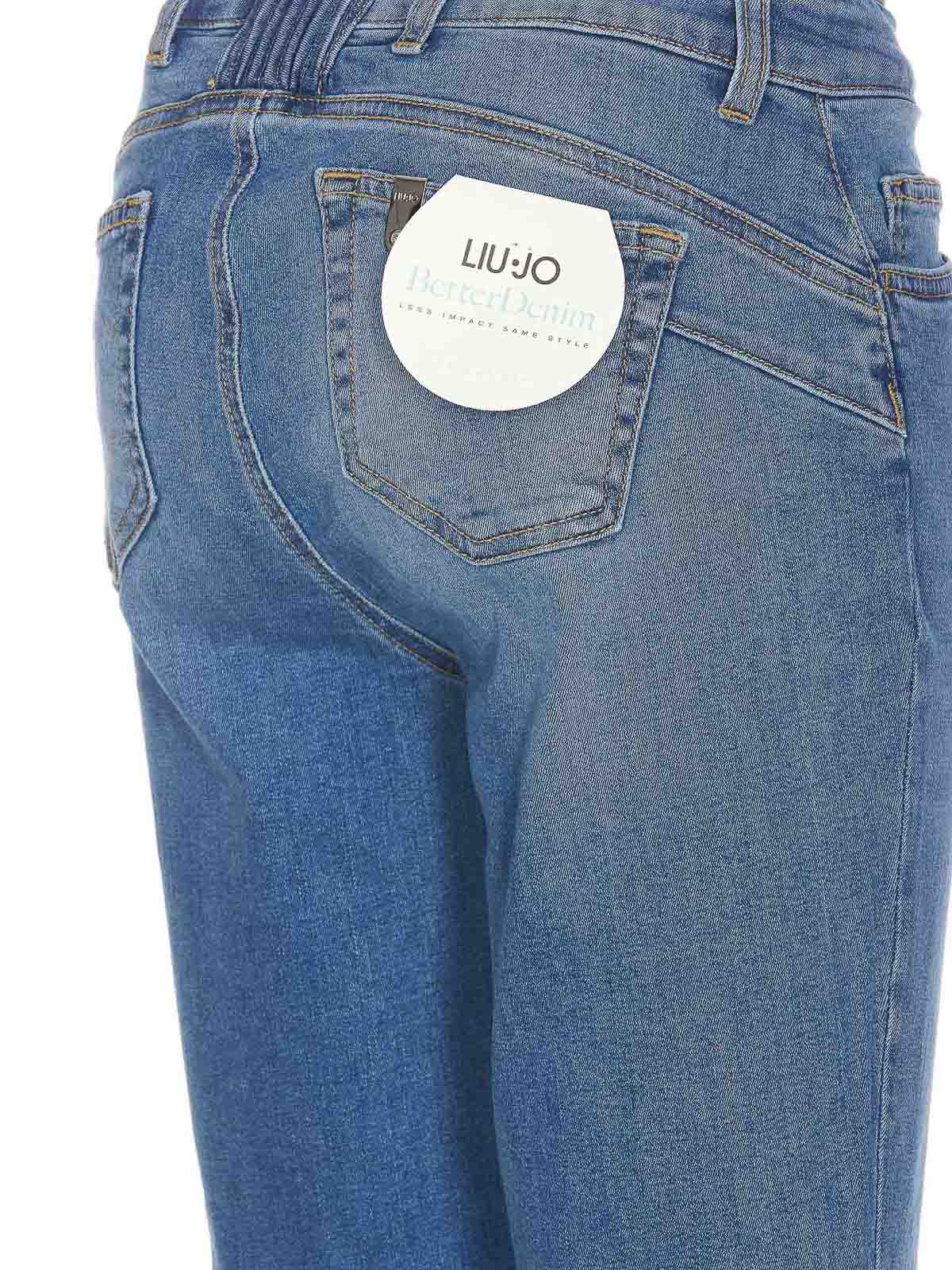 Shop Liu •jo Parfait Monroe Jeans In Blue