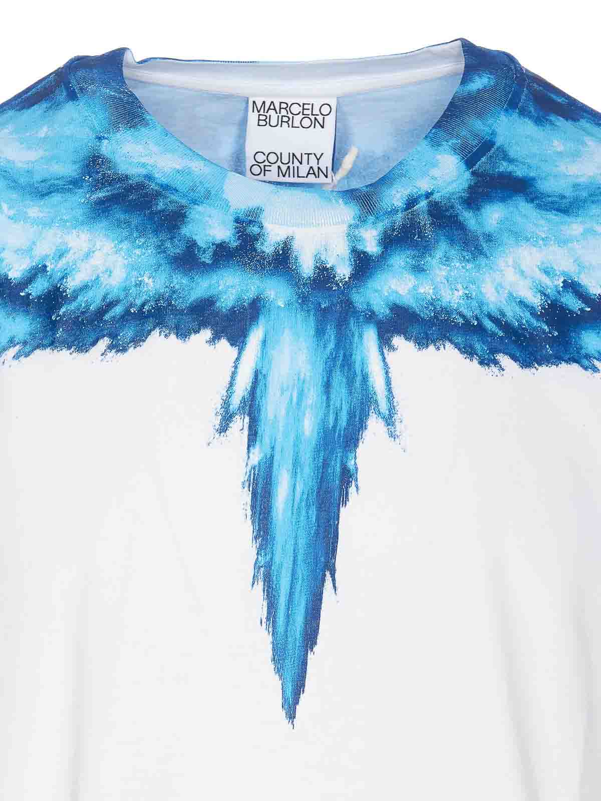 Shop Marcelo Burlon County Of Milan Colordust Wings Oversize T-shirt In White