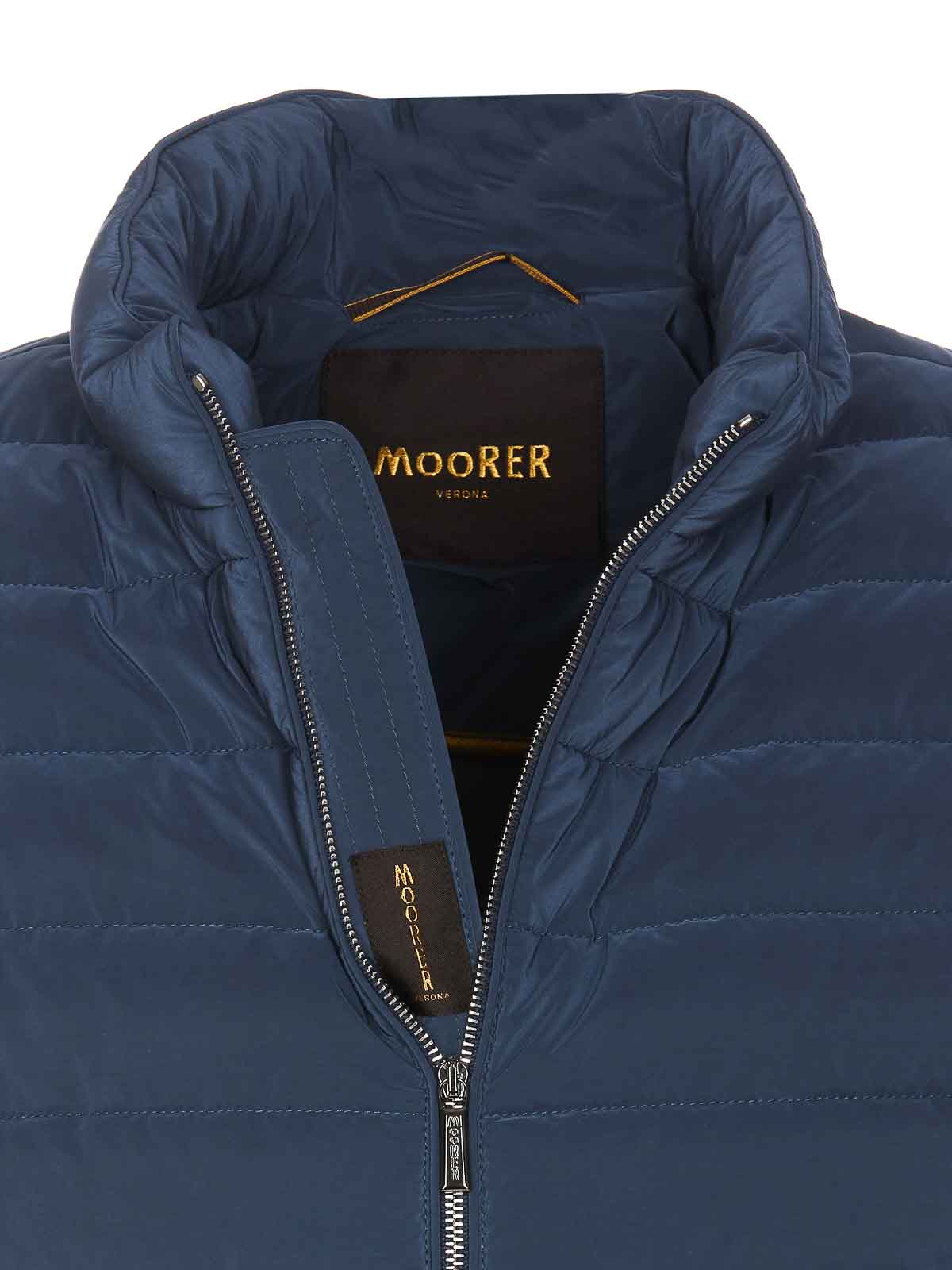 Shop Moorer Calaf Padded Vest In Blue