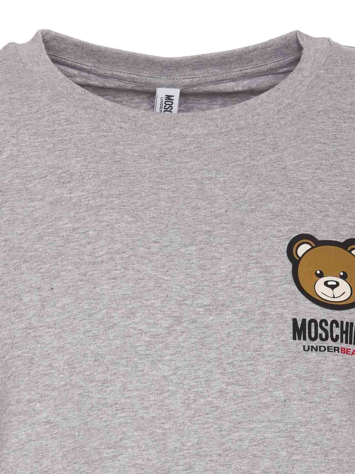 Shop Moschino Camiseta - Gris In Grey