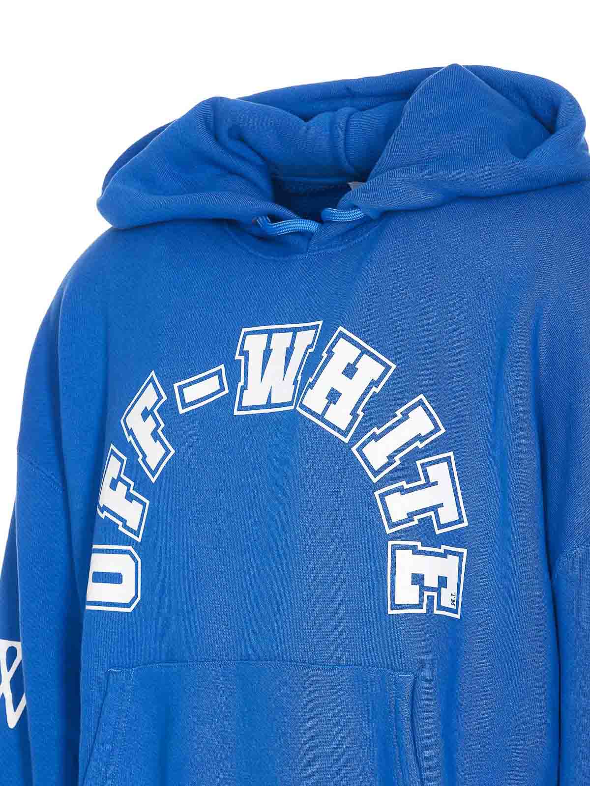 Shop Off-white Football Over Hoodie In Blue