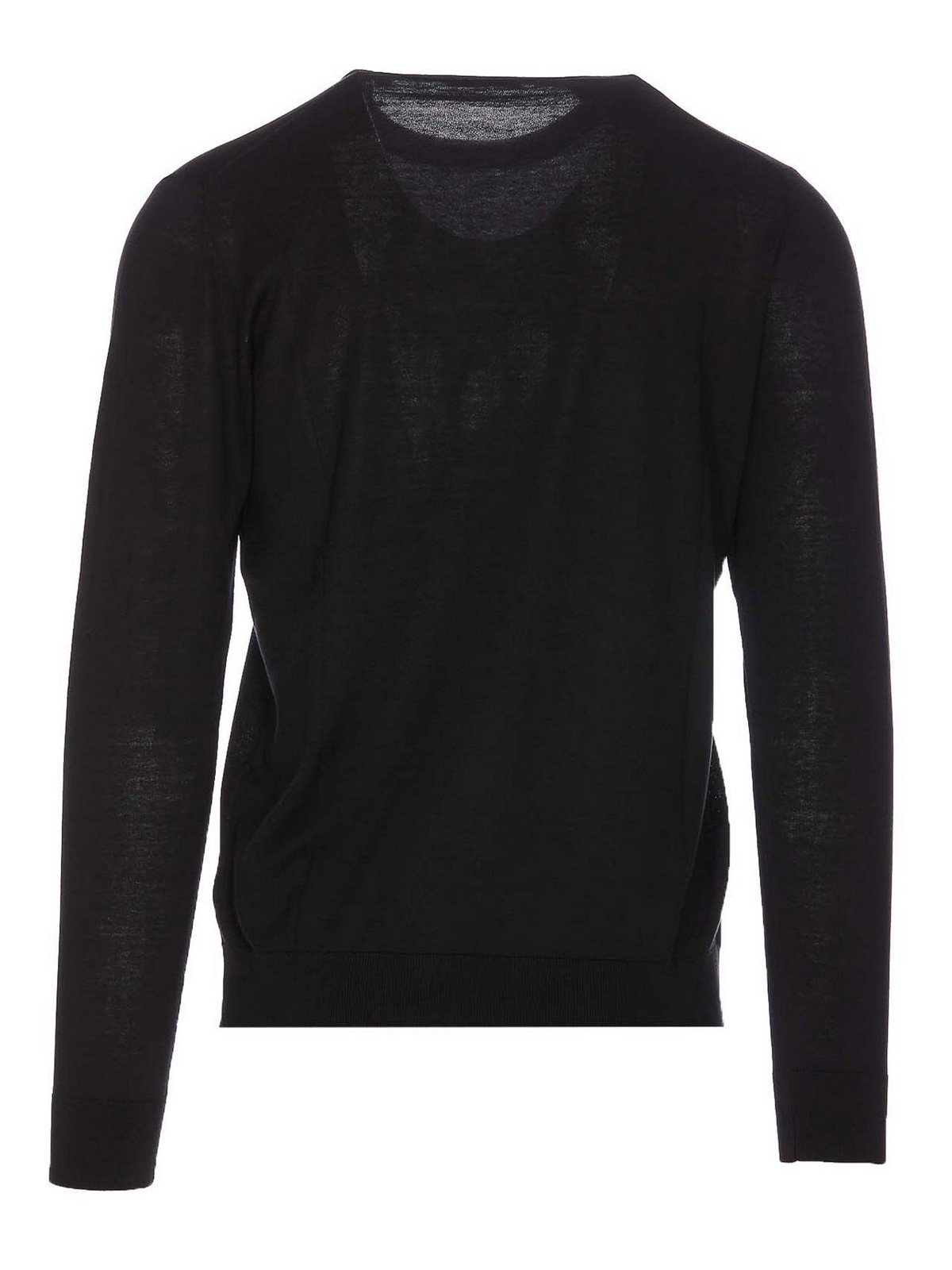 Shop Paolo Pecora Black Sweater Crewneck Knit