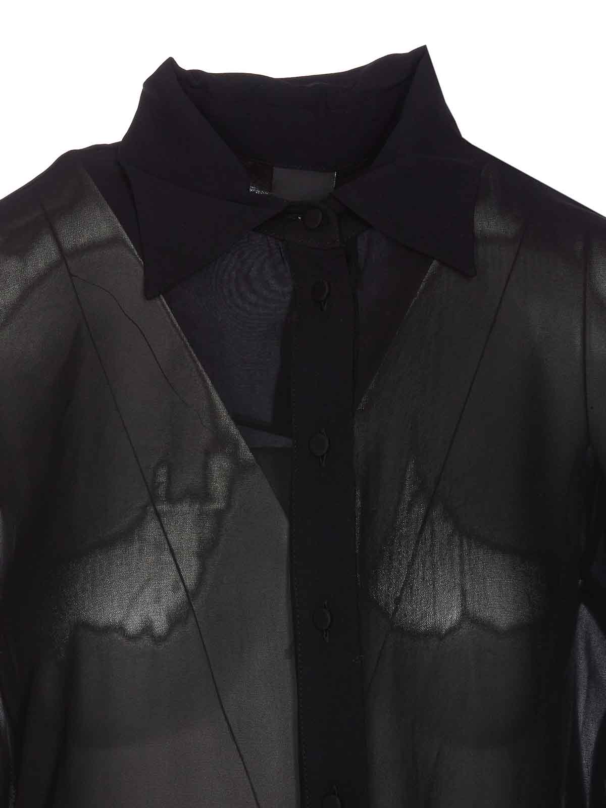 Shop Pinko Black Circe Shirt Transparent Effect