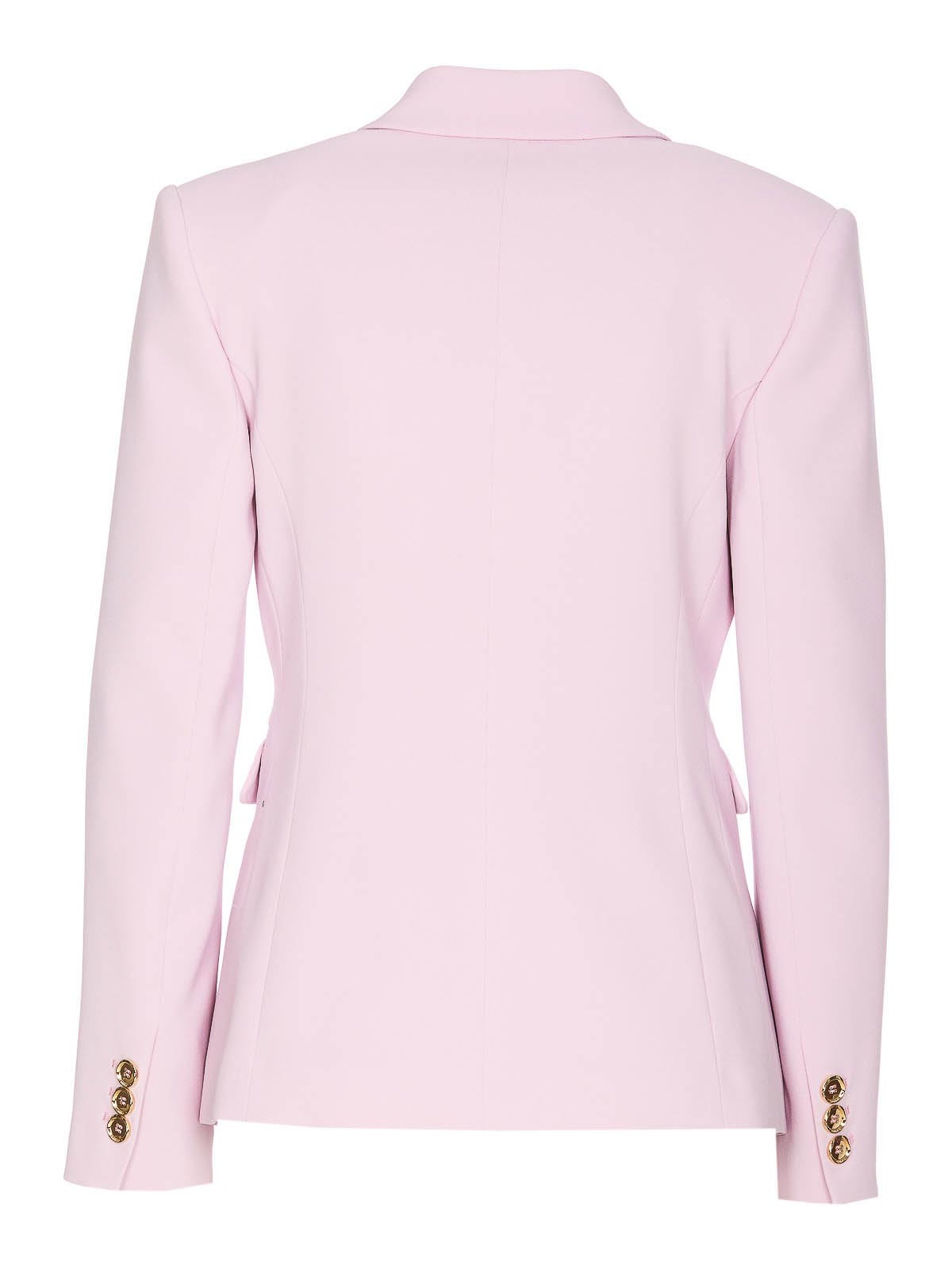 Shop Pinko Pink Granato Blazer With Double Breasted In Nude & Neutrals
