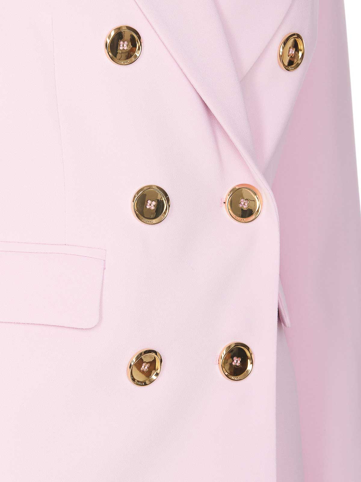 Shop Pinko Pink Granato Blazer With Double Breasted In Nude & Neutrals