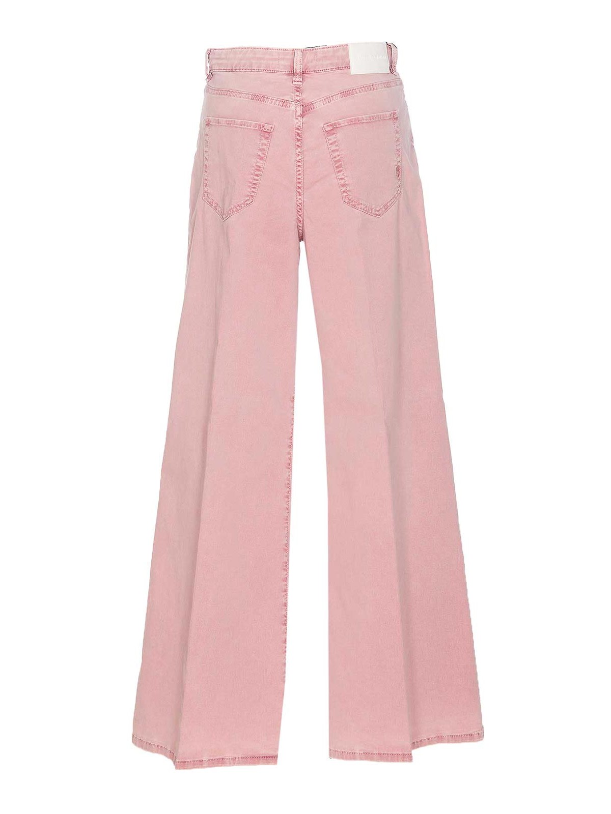 Shop Pinko Pink Pozzillo Jeans With Patch Logo In Nude & Neutrals